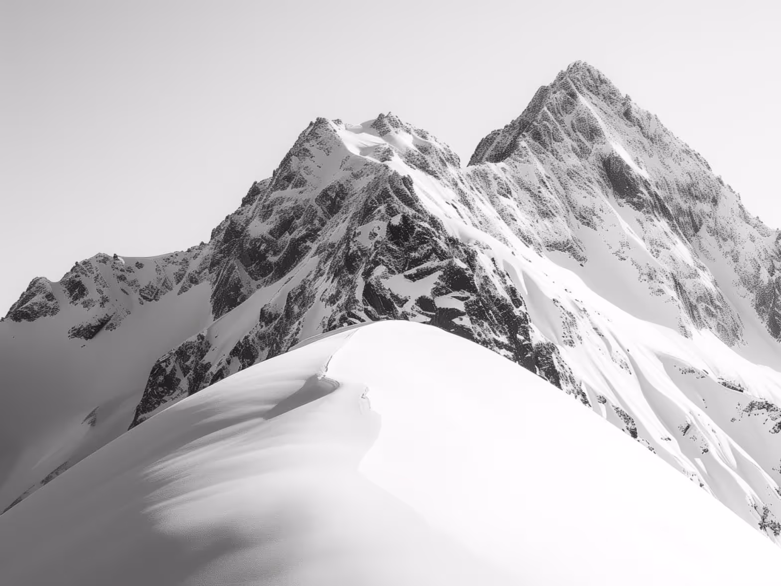 Mountain background whiteout